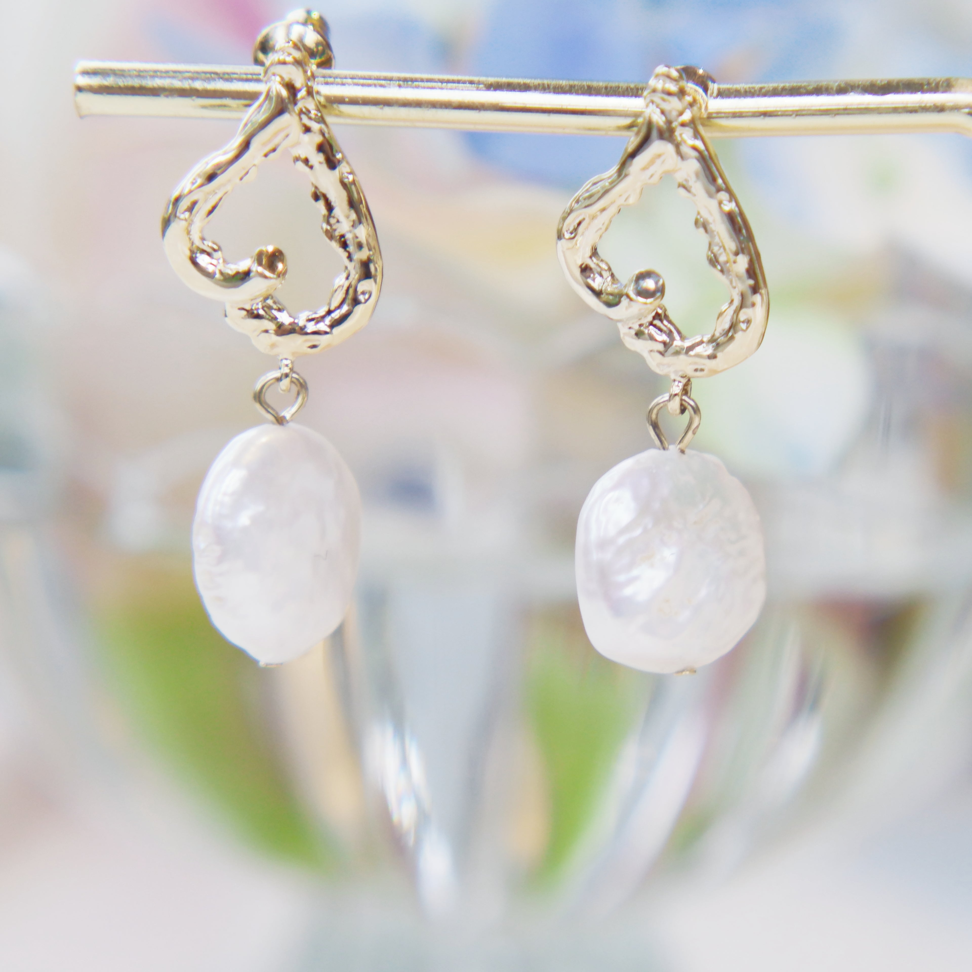 Asymmetrical Pearl Earrings