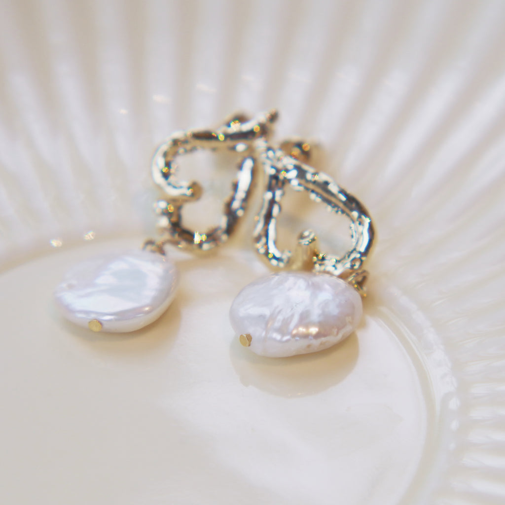 Asymmetrical Pearl Earrings
