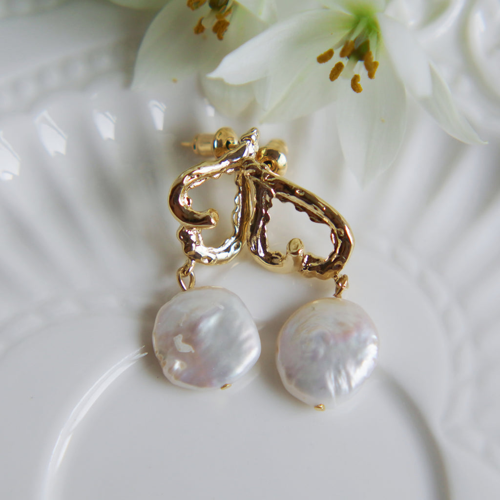 Asymmetrical Pearl Earrings