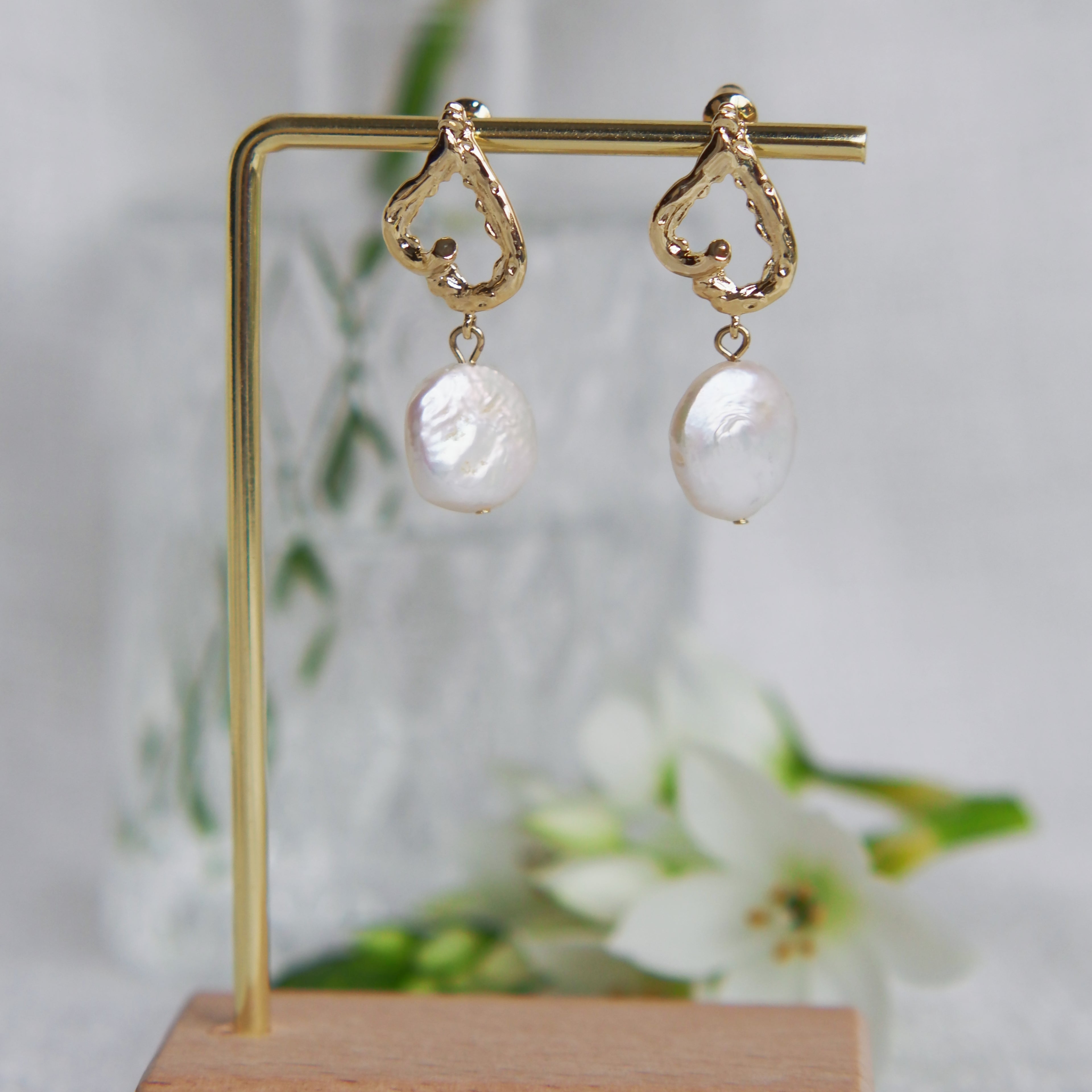 Asymmetrical Pearl Earrings